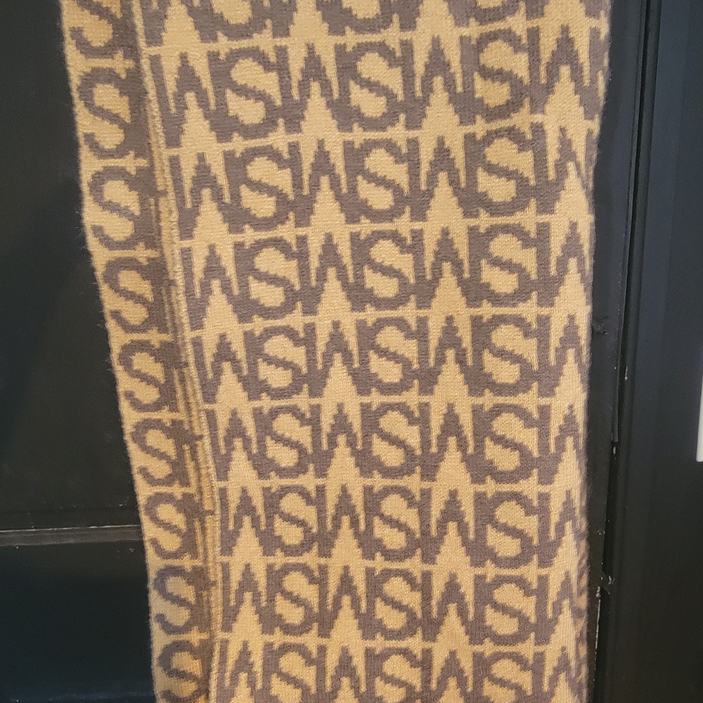 Steve Madden Brown and Tan Patterned Scarf